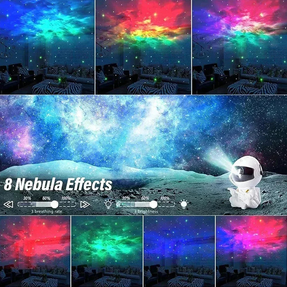 Star Astronaut Projector Night Light Starry Sky Porjectors Lamp Decoration Bedroom Room Decorative Children Gifts Bunny light