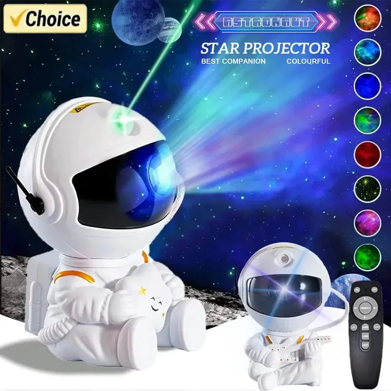 Star Astronaut Projector Night Light Starry Sky Porjectors Lamp Decoration Bedroom Room Decorative Children Gifts Bunny light