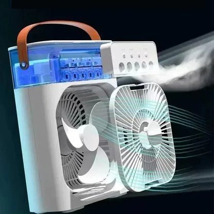 Portable Humidifier Fan Air Conditioners USB Electric Fan LED Night Light Water Mist  1
