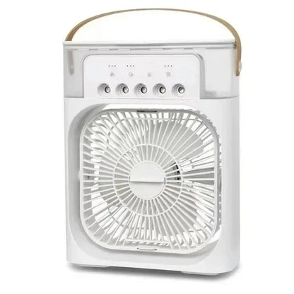 Portable Humidifier Fan Air Conditioners USB Electric Fan LED Night Light Water Mist  1