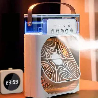 Portable Humidifier Fan Air Conditioners USB Electric Fan LED Night Light Water Mist  1
